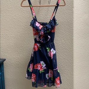 Hollister Navy Floral Print Dress